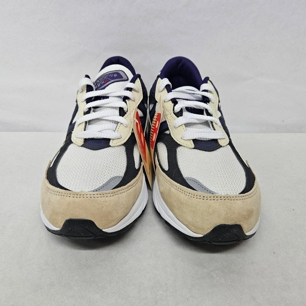 New Balance 990 V6 Sneakers Made In USA U990WB6 White Black‎ Purple Men Size 11